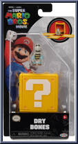 Dry Bones from Super Mario Bros. - Movie - Mini Figures with Question Block manufactured by Jakks Pacific [Front]