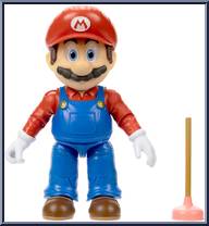 Mario (Plunger) from Super Mario Bros. - Movie - 5" Scale manufactured by Jakks Pacific [Loose]