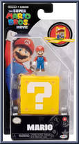 Mario from Super Mario Bros. - Movie - Mini Figures with Question Block manufactured by Jakks Pacific [Front]