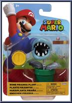 Bone Piranha Plant (with Coin) from Super Mario - Basic Series manufactured by Jakks Pacific [Front]