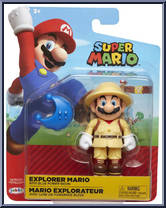 Explorer Mario (with Blue Power Moon) from Super Mario - Basic Series manufactured by Jakks Pacific [Front]