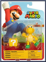 Koopa Troopa (Green) (with Question Block) from Super Mario - Basic Series manufactured by Jakks Pacific [Front]