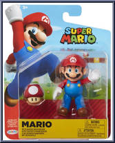 Mario (with Super Mushroom) from Super Mario - Basic Series manufactured by Jakks Pacific [Front]