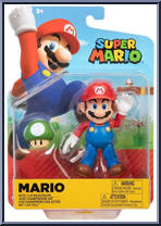 Mario (with 1-Up Mushroom) from Super Mario - Basic Series manufactured by Jakks Pacific [Front]