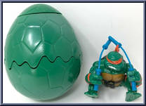 Hero Hatchin' Michaelangelo from Teenage Mutant Ninja Turtles - Kowabunga Crackin' Turtle Egg manufactured by Playmates [Loose]