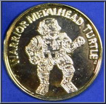 Warrior Metalhead Michaelangelo from Teenage Mutant Ninja Turtles - Warriors (with Coins) manufactured by Playmates [Coin]