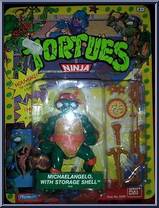 Michaelangelo (with Storage Shell) from Teenage Mutant Ninja Turtles - Storage Shell Turtles manufactured by Playmates [Front]