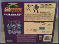 Night Ninja Mike [Reissue] from Teenage Mutant Ninja Turtles - Auto Mutations manufactured by Playmates [Back]
