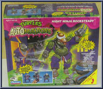 Night Ninja Rocksteady from Teenage Mutant Ninja Turtles - Auto Mutations manufactured by Playmates [Front]