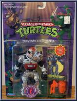 Robotic Rocksteady [Reissue] from Teenage Mutant Ninja Turtles - 1994 - Basic Figures (with Cards) manufactured by Playmates [Front]