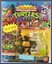 Rock 'N Roll Michaelangelo from Teenage Mutant Ninja Turtles - Wacky Action manufactured by Playmates [Front]