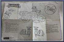 Turtlecycle from Teenage Mutant Ninja Turtles - 1989 - Accessories manufactured by Playmates [Instructions]