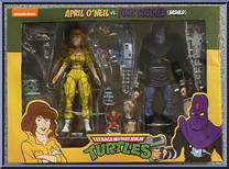 April O 'Neil vs. Foot Soldier (Bashed) from Teenage Mutant Ninja Turtles - Classic Cartoon - Multi-Packs manufactured by Neca [Front]