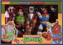 Dirtbag and Groundchuck from Teenage Mutant Ninja Turtles - Classic Cartoon - Multi-Packs manufactured by Neca [Front]
