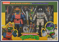 Samurai Adventure Michelangelo and Space Adventure Donatello from Teenage Mutant Ninja Turtles - Classic Cartoon - Multi-Packs manufactured by Neca [Front]
