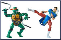 Michelangelo vs Chun-Li from Teenage Mutant Ninja Turtles - Classic Collection - Turtles Vs Street Fighter (35th Anniversary) manufactured by Playmates [Loose]