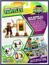 Dojo Donnie (with Training Target) from Teenage Mutant Ninja Turtles - Half Shell Heroes - Basic Series manufactured by Playmates [Back]