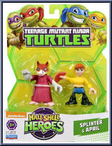 Splinter & April from Teenage Mutant Ninja Turtles - Half Shell Heroes - 2-Packs manufactured by Playmates [Front]
