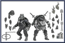 Leonardo (Hunchback) / Raphael (Wolf Man) (Black & White) from Teenage Mutant Ninja Turtles - Universal Monsters manufactured by Neca [Loose]