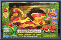 Turtleflage Leo (with Camo Blitz Cycle) from Teenage Mutant Ninja Turtles - Next Mutation - Turtleflage - Vehicles manufactured by Playmates [Front]