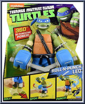 Roll-N-Punch Leo from Teenage Mutant Ninja Turtles - Nickelodeon - Deluxe manufactured by Playmates [Front]