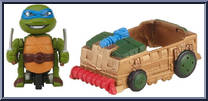 Lickety-Split Leo (with Shellraiser) from Teenage Mutant Ninja Turtles - Nickelodeon - T-Sprints manufactured by Playmates [Loose]
