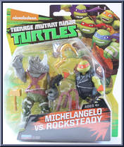 Michelangelo vs. Rocksteady Action Figure