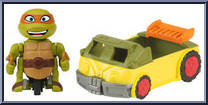 Mad Motion Mikey & Party Van from Teenage Mutant Ninja Turtles - Nickelodeon - T-Sprints manufactured by Playmates [Loose]