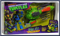 Ninja AT-3 (with Leonardo) from Teenage Mutant Ninja Turtles - Nickelodeon - Vehicles manufactured by Playmates [Front]