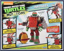 Raphael (with Ground Pounder Battle Shell) from Teenage Mutant Ninja Turtles - Nickelodeon - Mutations manufactured by Playmates [Back]