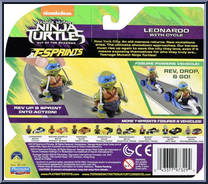 Leonardo (with Cycle) from Teenage Mutant Ninja Turtles - Out of the Shadows - T-Sprints manufactured by Playmates [Back]