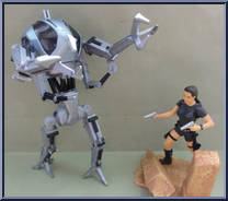 Lara Croft vs. S.I.M.O.N. from Tomb Raider - Basic Series manufactured by Playmates [Loose]