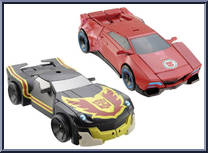 Sideswipe & Stepper from Transformers - Adventure Series - Wave  8 manufactured by Takara [Loose]