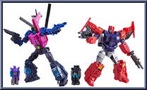 Spinister vs Topspin from Transformers - Age of the Primes - Wreck 'N Doom Collection manufactured by Hasbro [Loose]