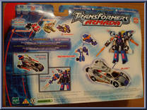 Blurr with Incinerator from Transformers - Armada - Supercon Assortment manufactured by Hasbro [Back]