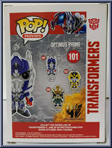 Optimus Prime (Metallic) from Transformers - Pop! Vinyl Figures manufactured by Funko [Back]