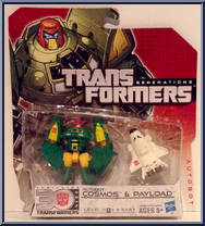 Cosmos (Autobot) & Payload from Transformers - Generations - Thrilling 30 - Legends Class manufactured by Hasbro [Front]