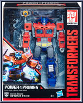 Optimus Prime from Transformers - Generations - Power of the Primes manufactured by Hasbro [Front]