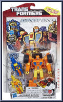 Scoop (Autobot) & Holepunch & Caliburst from Transformers - Generations - Thrilling 30 - Deluxe Class manufactured by Hasbro [Front]
