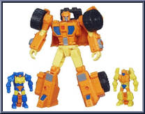 Scoop (Autobot) & Holepunch & Caliburst from Transformers - Generations - Thrilling 30 - Deluxe Class manufactured by Hasbro [Loose]