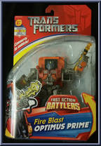 Optimus Prime (Fire Blast) from Transformers - Movie - Fast Action Battlers manufactured by Hasbro [Front]