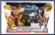Bumblebee vs Starscream from Transformers - Prime - Deluxe Class manufactured by Hasbro [Front]