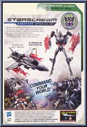 Starscream from Transformers - Prime - Commander Class manufactured by Hasbro [Back]