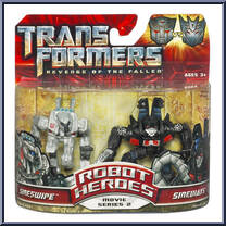 Sideswipe vs Sideways from Transformers - Revenge of the Fallen - Robot Heroes manufactured by Hasbro [Front]