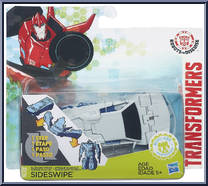 Sideswipe (Blizzard Strike) from Transformers - Robots in Disguise (2015) - 1-Step Changers manufactured by Hasbro [Front]