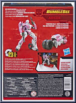 Arcee from Transformers - Studio Series - Bumblebee manufactured by Hasbro [Back]