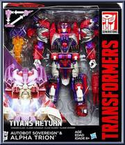 Sovereign & Alpha Trion from Transformers - Titans Return - Voyager manufactured by Hasbro [Front]