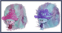 Stylin' Hair Huggers Satin and Chenille from Trolls Movie - Basic Series manufactured by Hasbro [Loose]