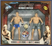 Georges St-Pierre vs. Matt Hughes from UFC - Ultimate Fighting Championship - Ultimate Battles manufactured by Jakks Pacific [Front]
