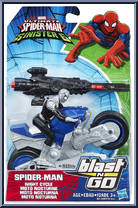 Spider-Man (Night Cycle) from Ultimate Spider-Man - Sinister 6 - blast N Go manufactured by Hasbro [Front]